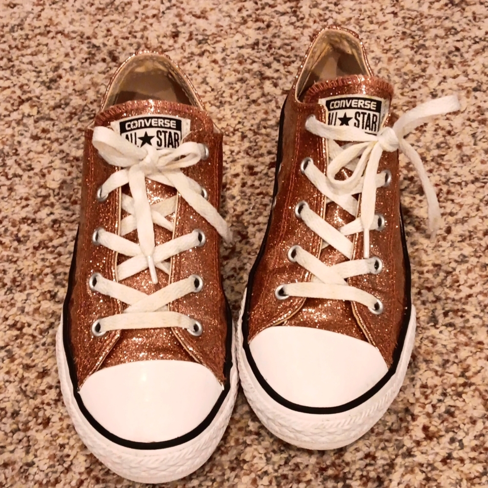 Pink Glitter Converse💕